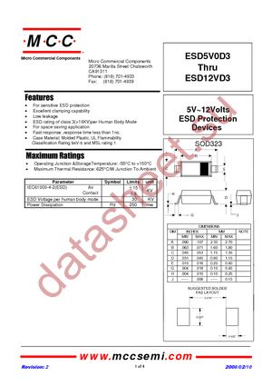 ESD5V0D3-TP datasheet  